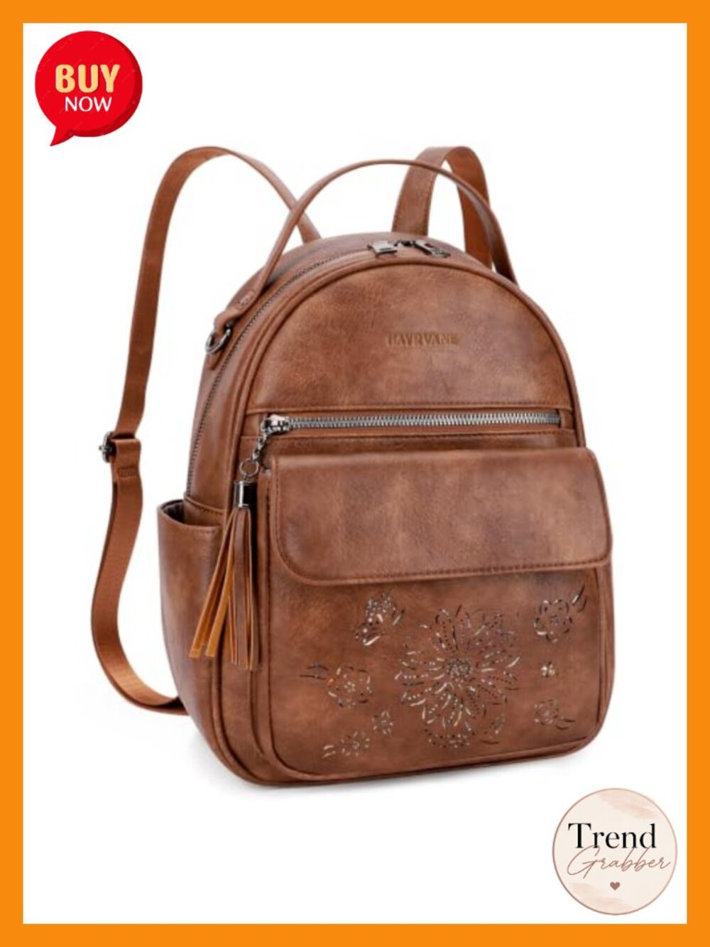 Women's PU Leather Mini Backpack Purse Waterproof Daypack with Multi Pockets